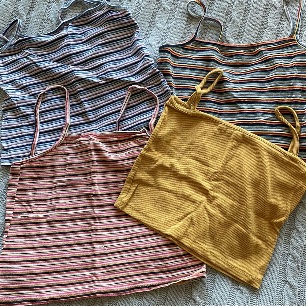 Pink Stripped Brandy Melville Spaghetti Strap